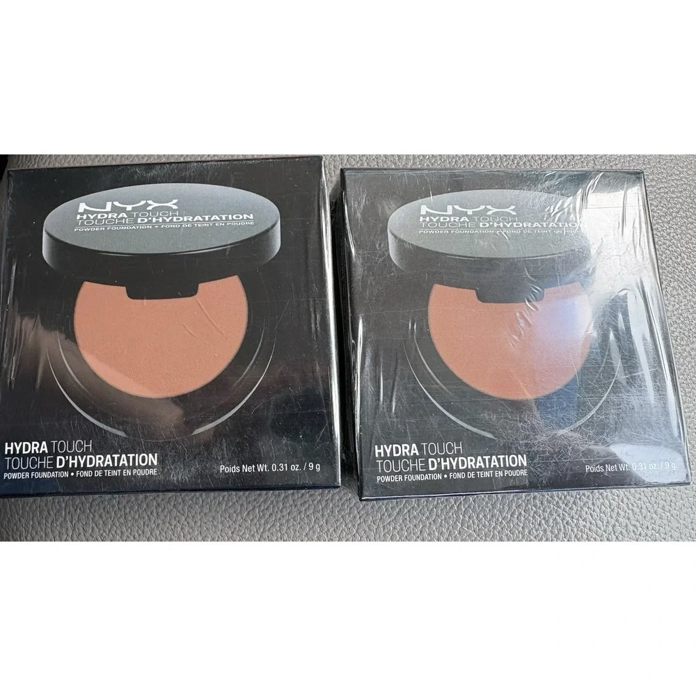 NEW Lot Of 2 NYX Nutmeg HTPF14 Hydra Touch Powder Foundations In Boxes